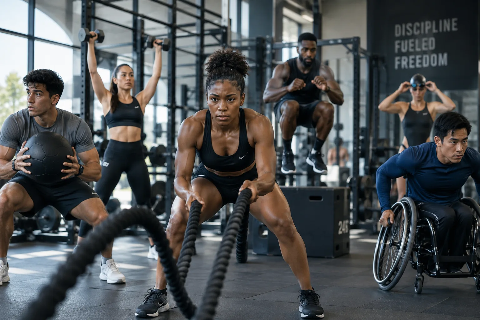 Elite athlete in competition